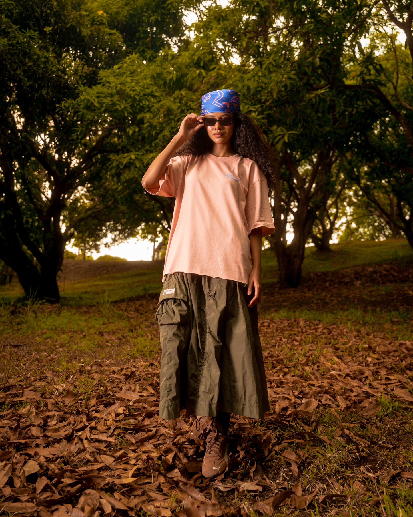 'Fisher' SS Chopped Hem Tee (Salmon)