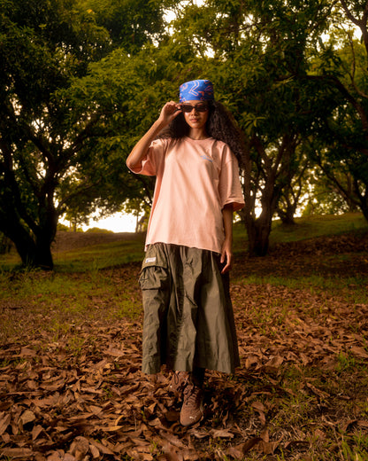 'Fisher' SS Chopped Hem Tee (Salmon)