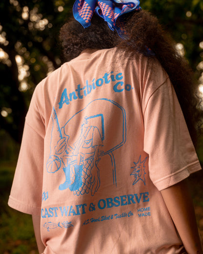 'Fisher' SS Chopped Hem Tee (Salmon)