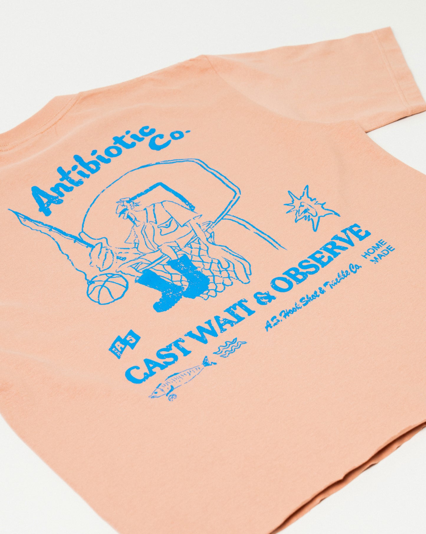 'Fisher' SS Chopped Hem Tee (Salmon)