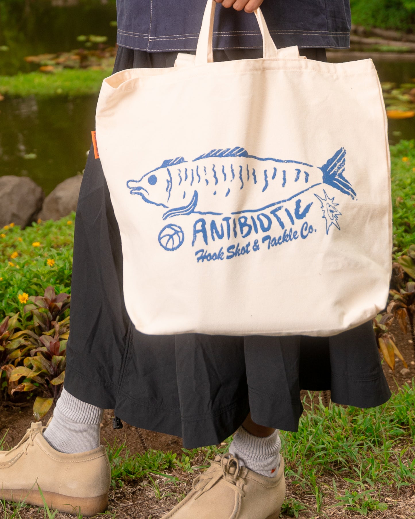 'Tackle' Double Handle Everyday Totebag (Cream)