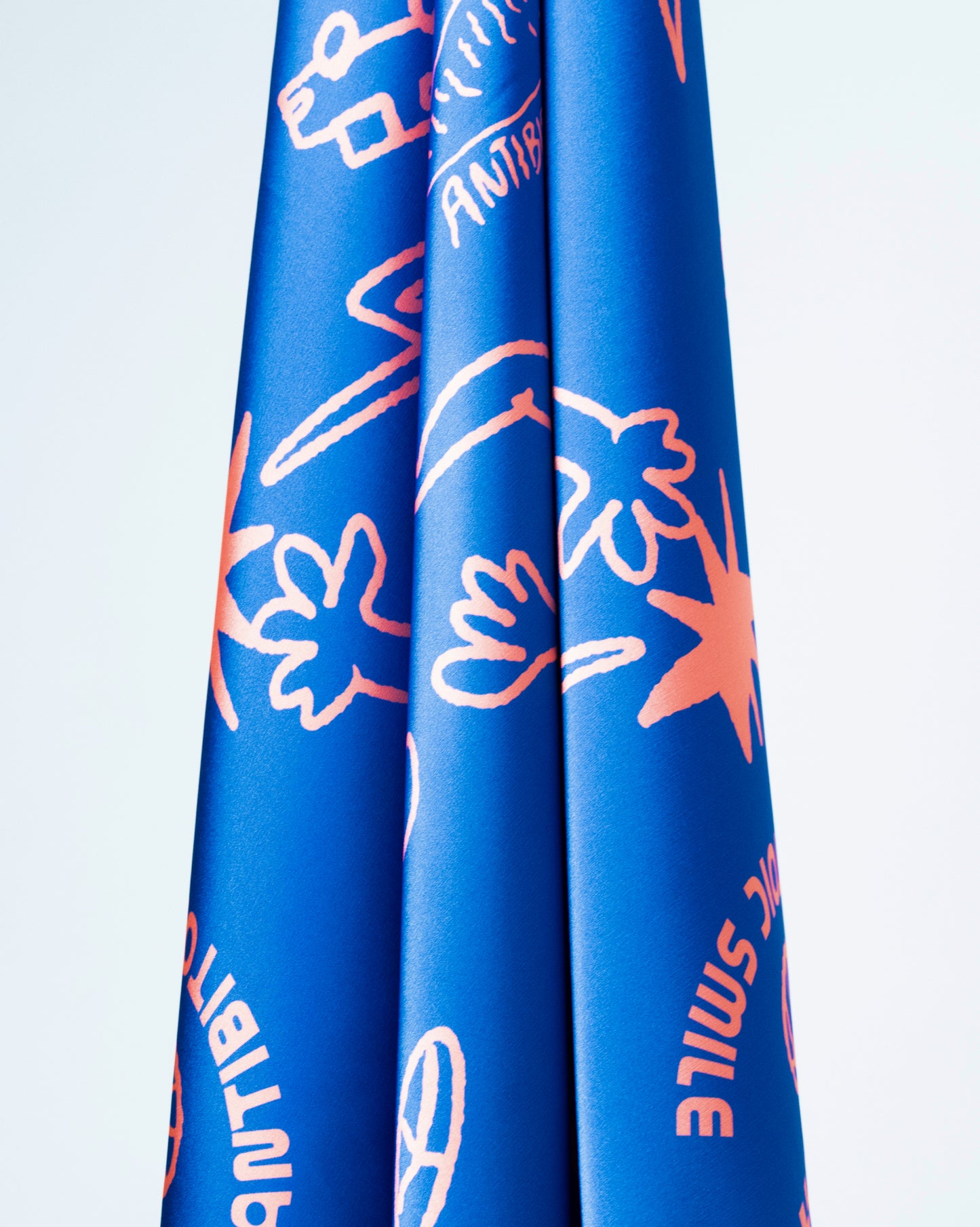 'Scope' Silk Bandana (Blue)