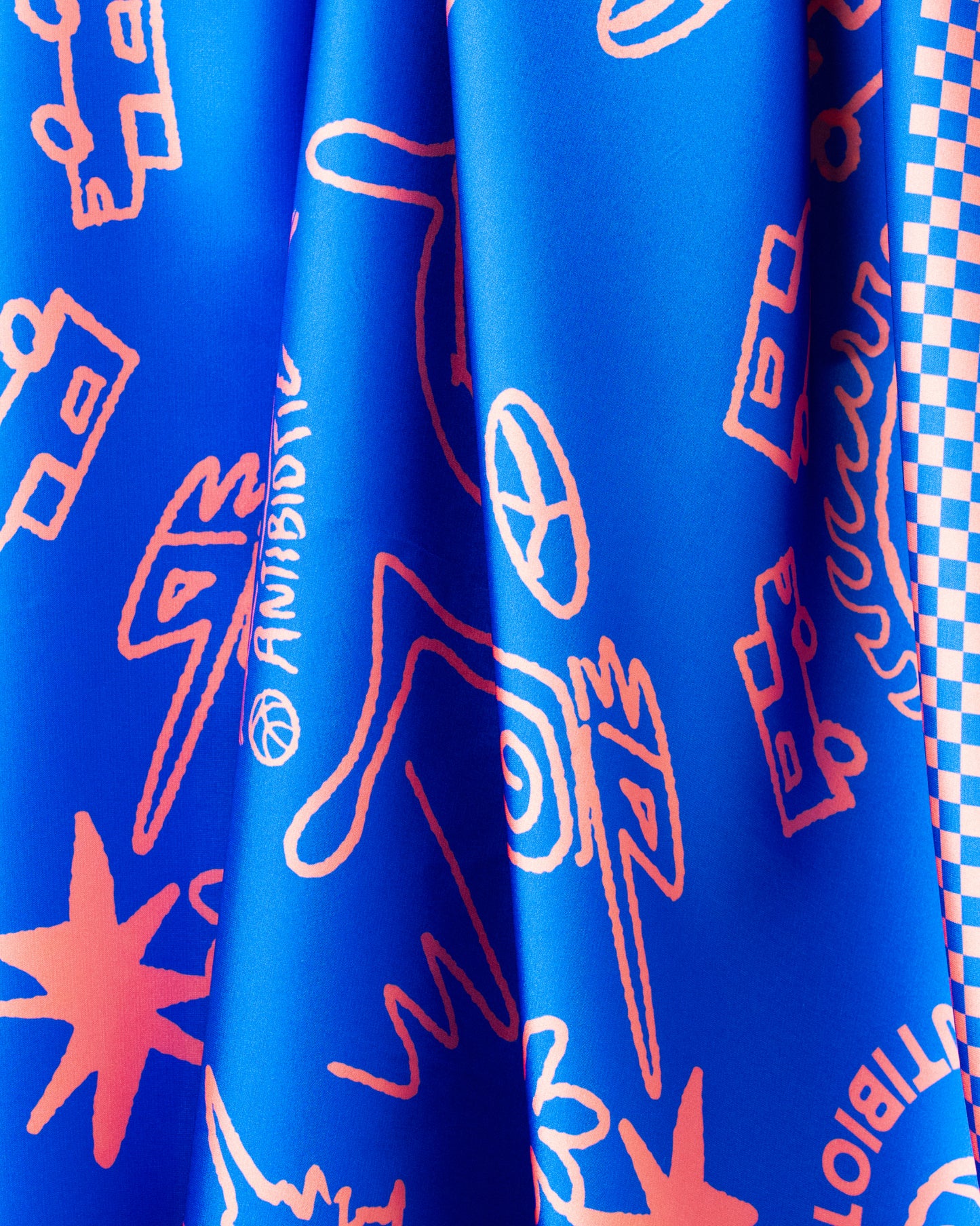 'Scope' Silk Bandana (Blue)