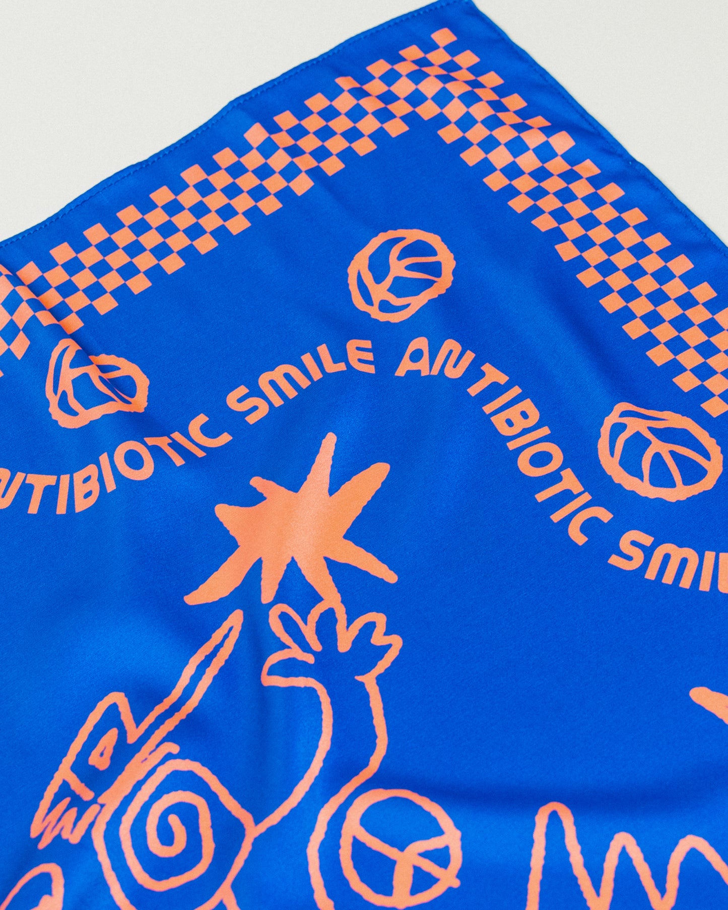 'Scope' Silk Bandana (Blue)