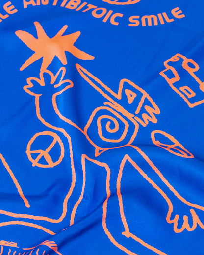 'Scope' Silk Bandana (Blue)