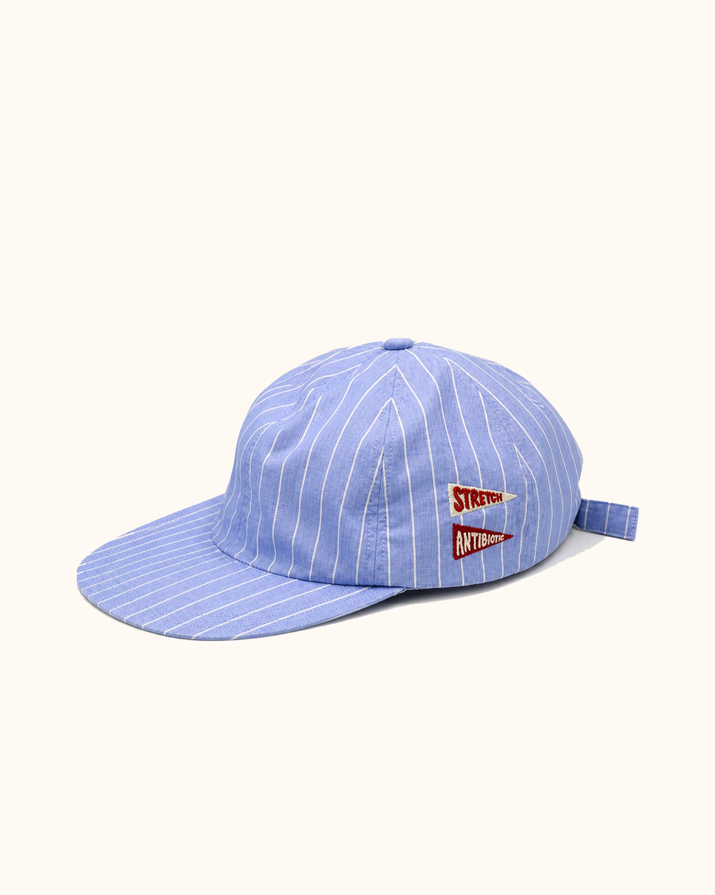 'TONY' Pick & Roll Hat - Stretch Four- Blue Pinstripe Supima Fabric (Made in Japan)