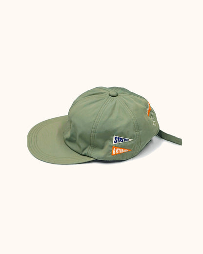 'TONY' Pick & Roll Hat - Stretch Four- Green Hakeme Fabric (Made in Japan)