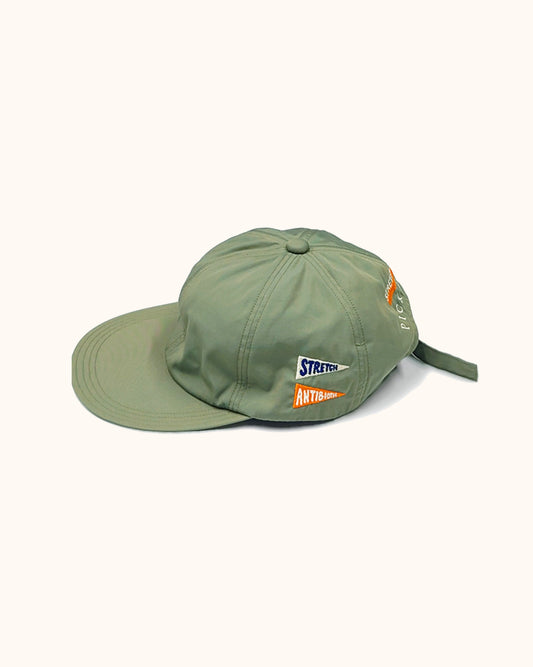 'TONY' Pick & Roll Hat - Stretch Four- Green Hakeme Fabric (Made in Japan)