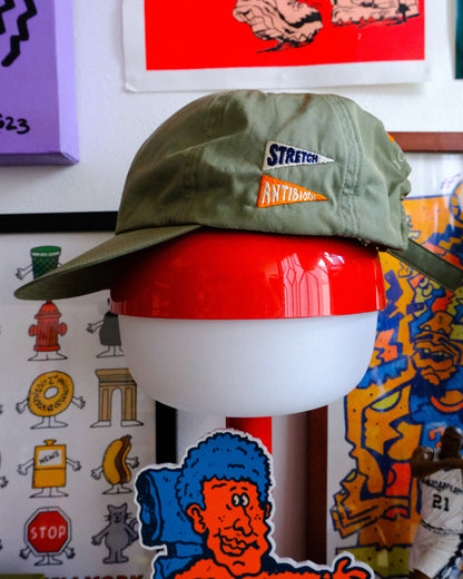 'TONY' Pick & Roll Hat - Stretch Four- Green Hakeme Fabric (Made in Japan)