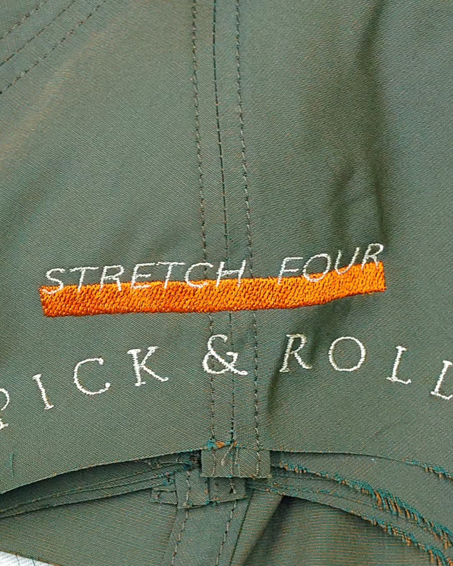 'TONY' Pick & Roll Hat - Stretch Four- Green Hakeme Fabric (Made in Japan)