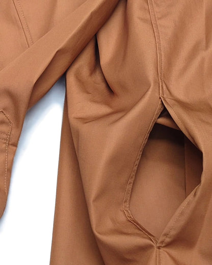 'CASTLE' Roster Shirt - Stretch Four -Brown (Made in Japan)